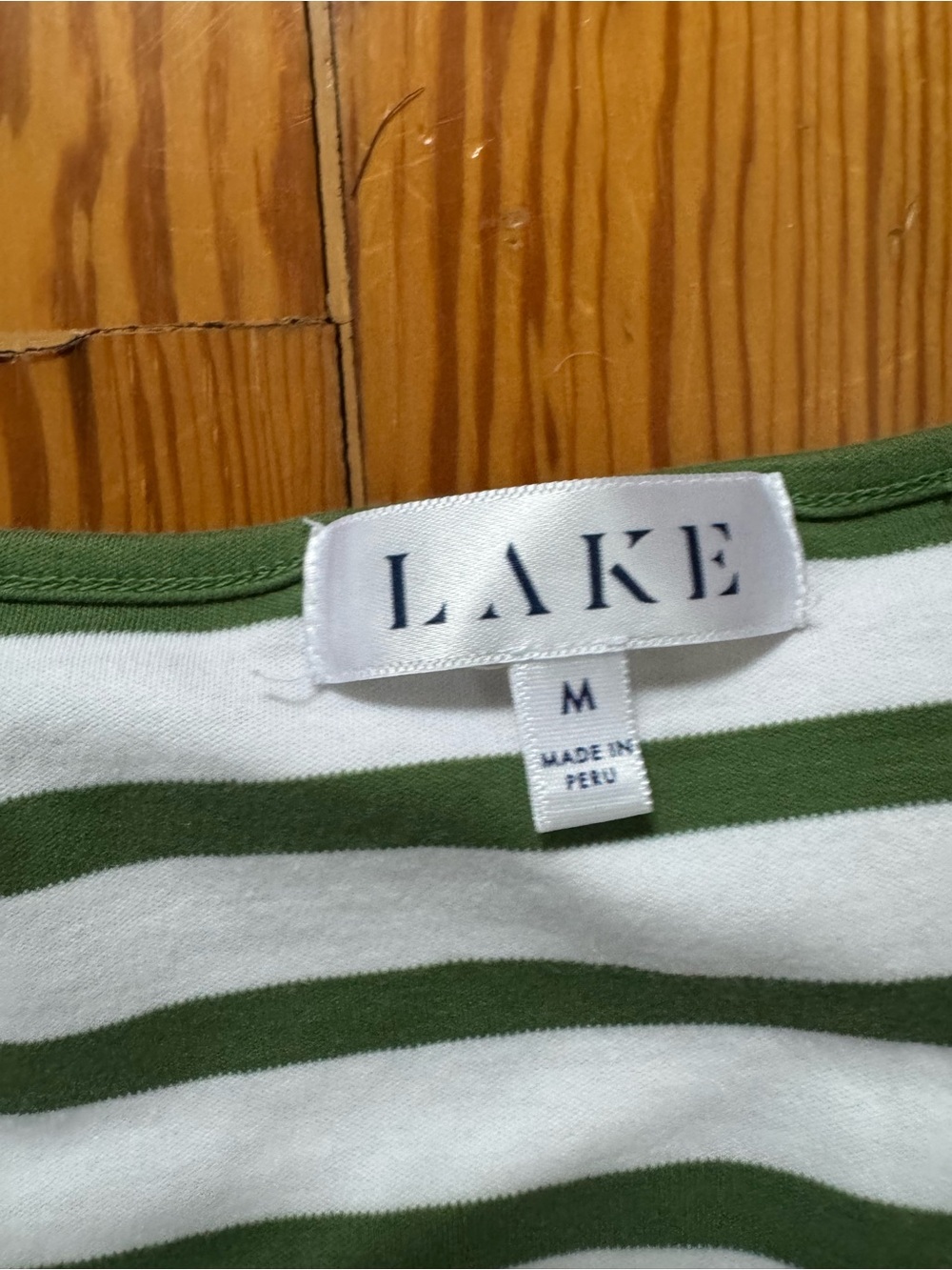 Lake Green & White Striped PJ Top - Picture 3 of 5